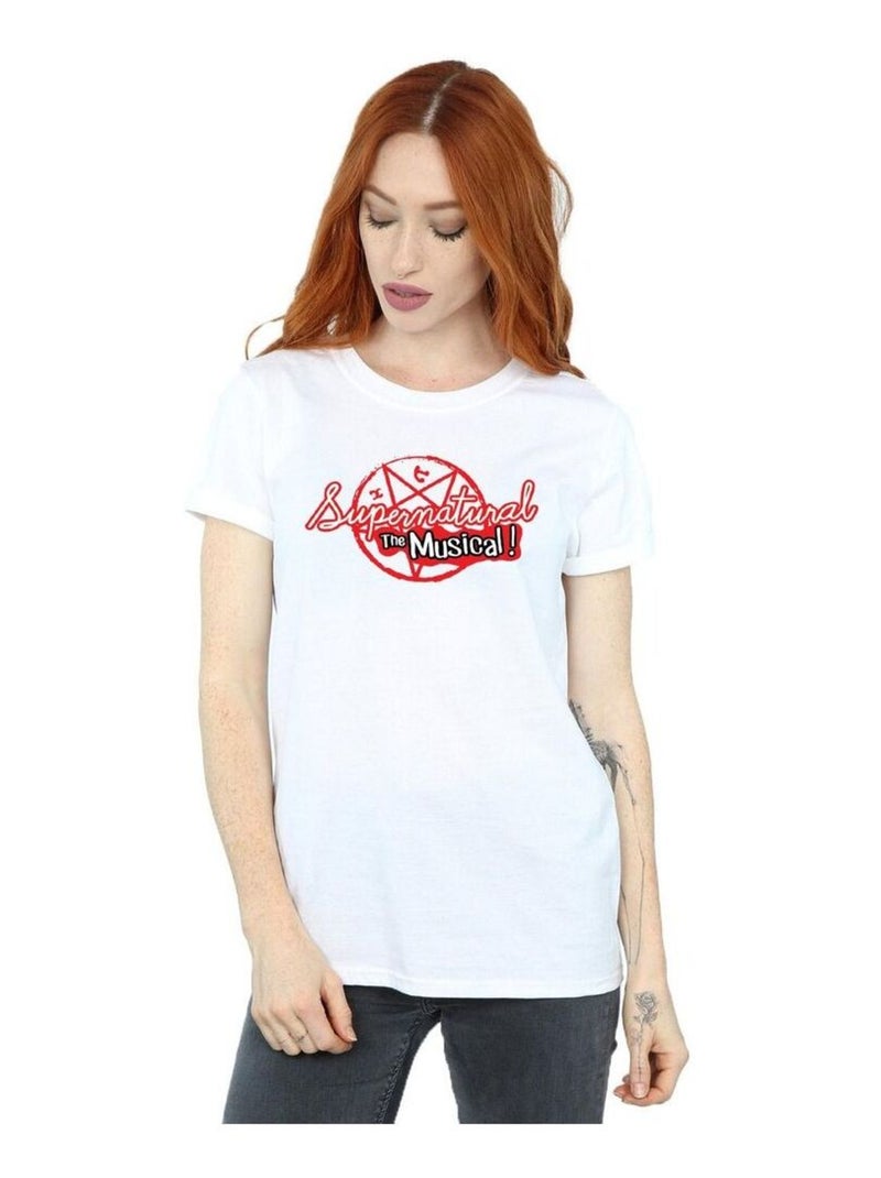 Supernatural - T-shirt THE MUSICAL Blanc - Kiabi