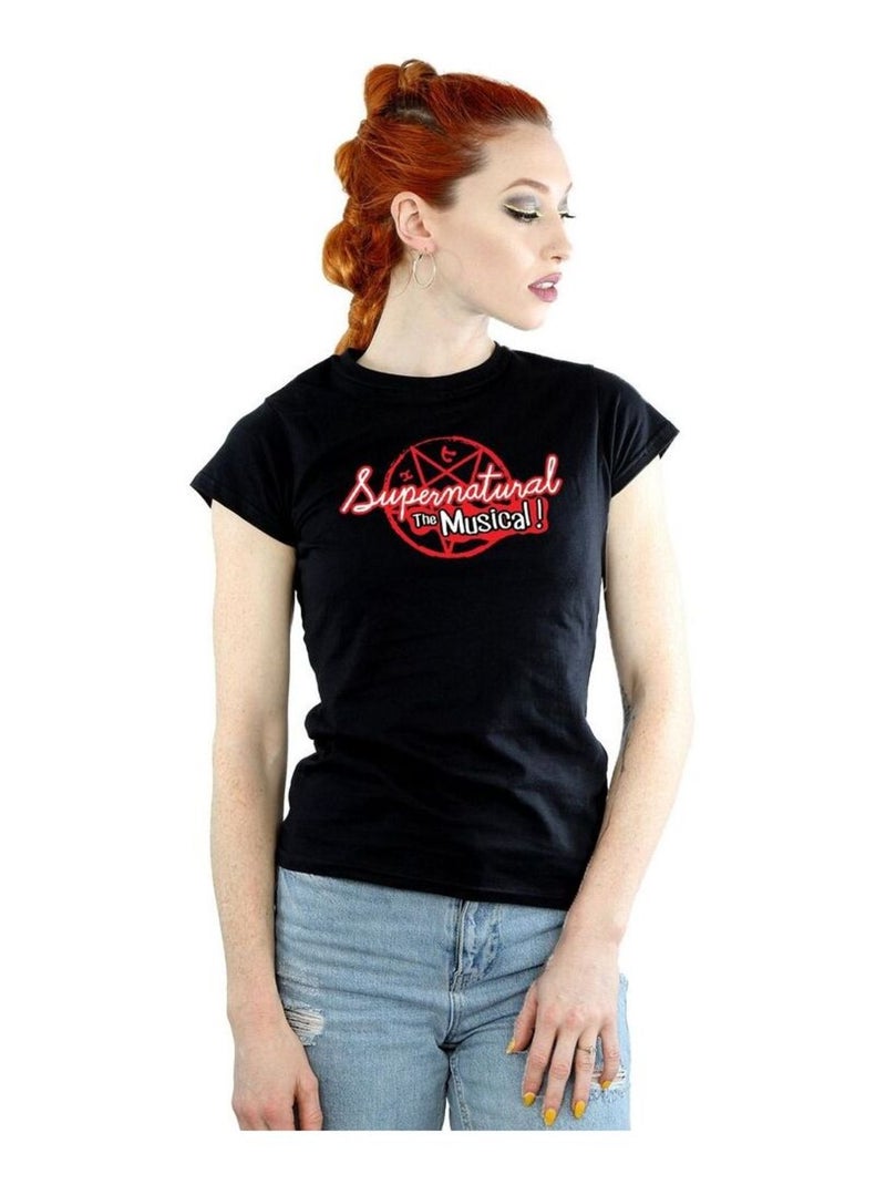Supernatural - T-shirt THE MUSICAL Noir - Kiabi