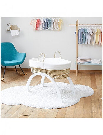 Couffin bébé avec Matelas, Habillage en Velours - Coton Bio