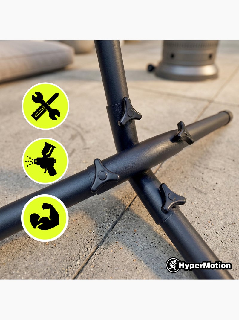 Support de hamac arqué en acier hypermotion 295 x 100 x 96 - charge 110 kg Noir - Kiabi