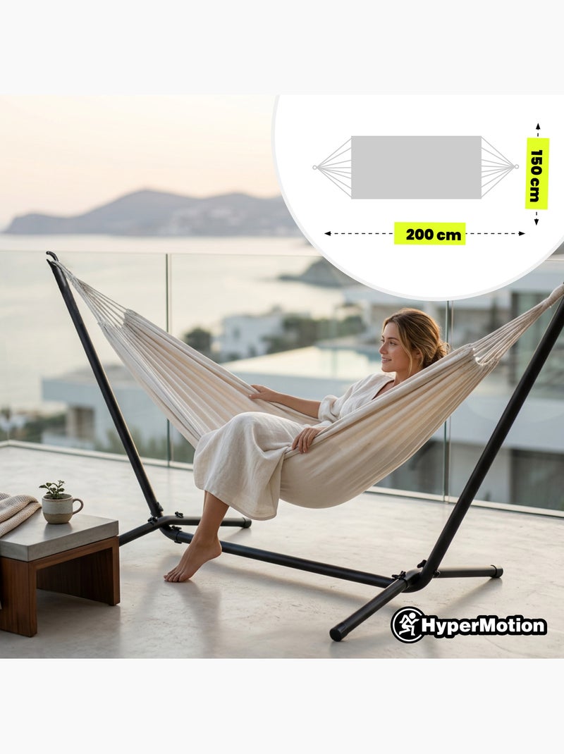 Support de hamac arqué en acier hypermotion 295 x 100 x 96 - charge 110 kg Noir - Kiabi