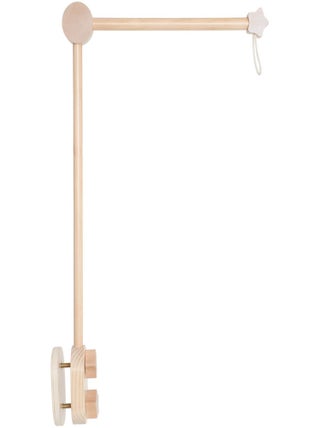 Support mobile en bois naturel