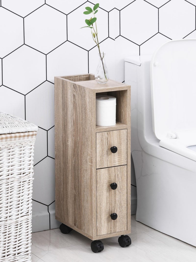 Support papier toilette - porte-papier toilette aspect chêne clair Beige - Kiabi