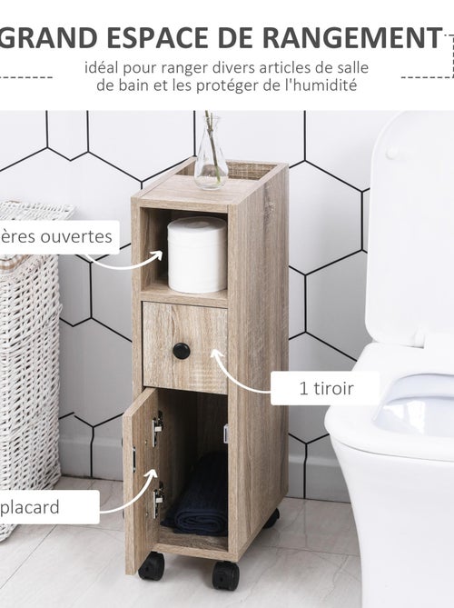 Support papier toilette - porte-papier toilette aspect chêne clair - Kiabi