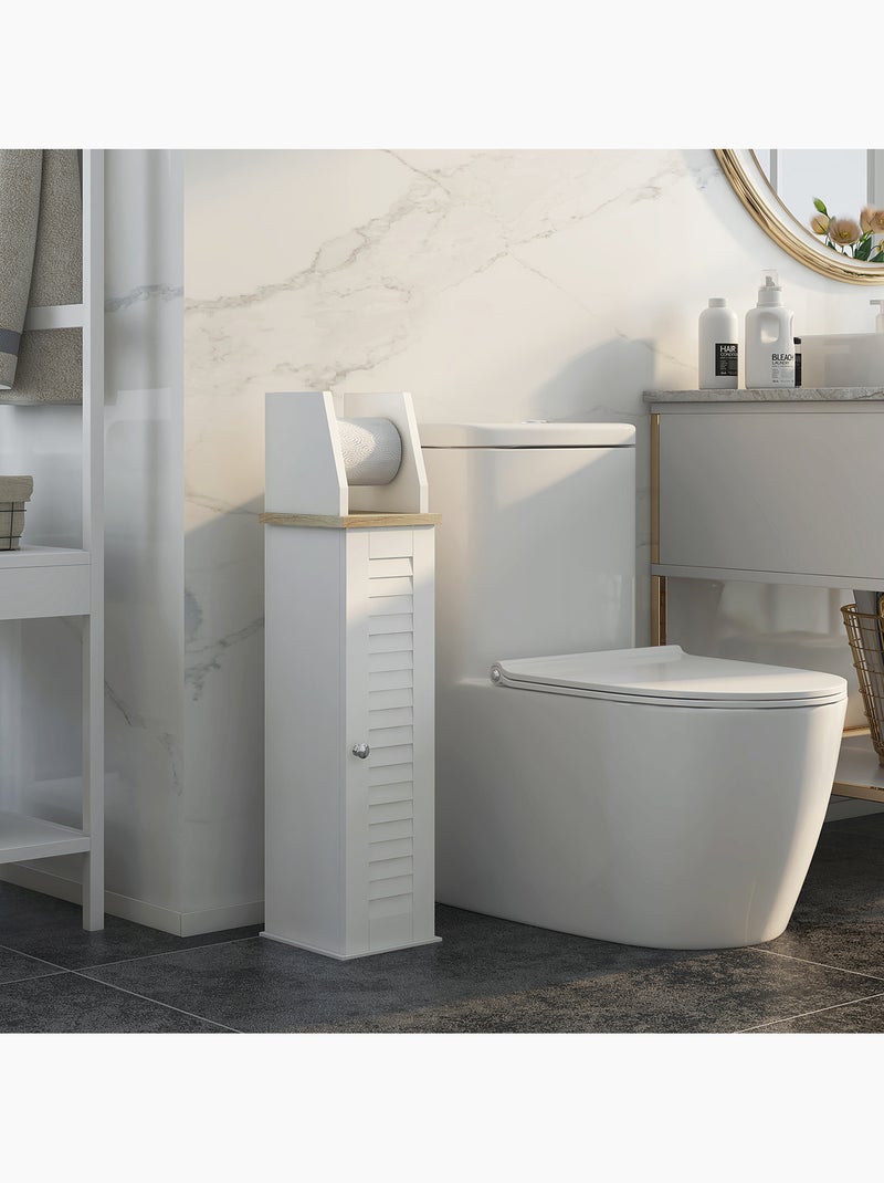 Support papier toilette - porte-papier toilette mdf blanc aspect bois clair Blanc Blanc - Kiabi