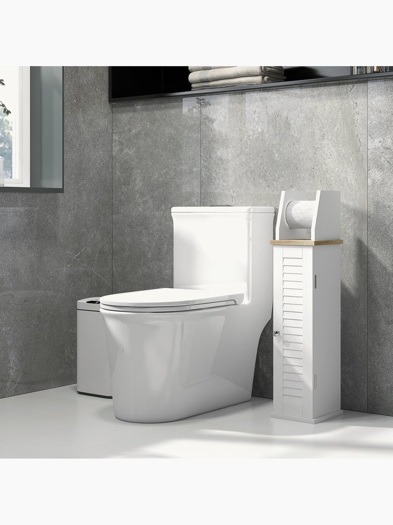 Support papier toilette - porte-papier toilette mdf blanc aspect bois clair Blanc Blanc - Kiabi