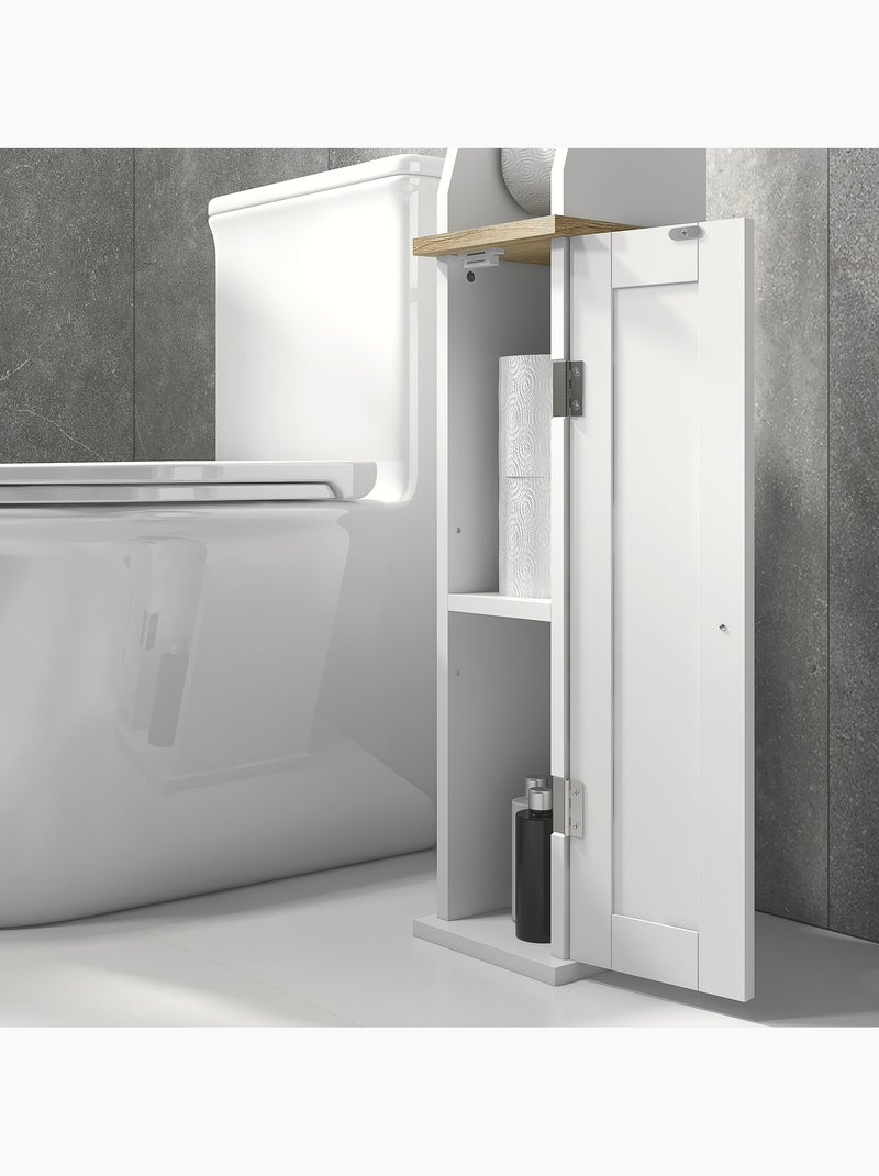 Support papier toilette - porte-papier toilette mdf blanc aspect bois clair Blanc Blanc - Kiabi