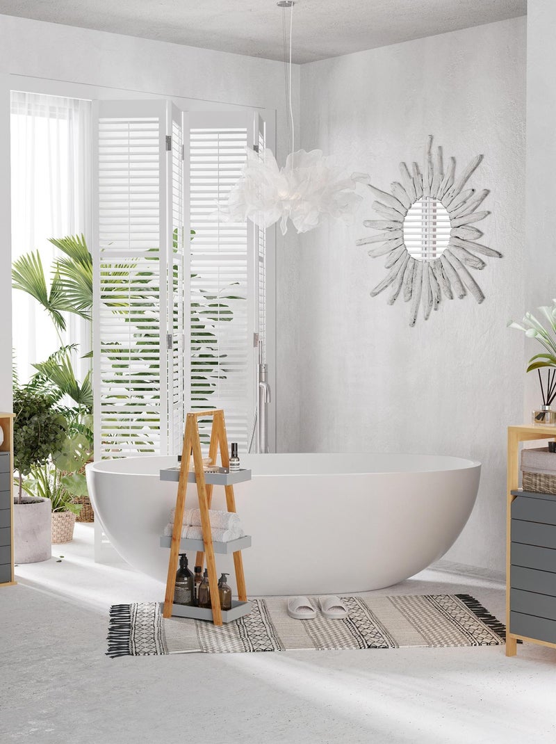 Support papier toilette - porte-papier toilette MDF gris bambou Gris - Kiabi