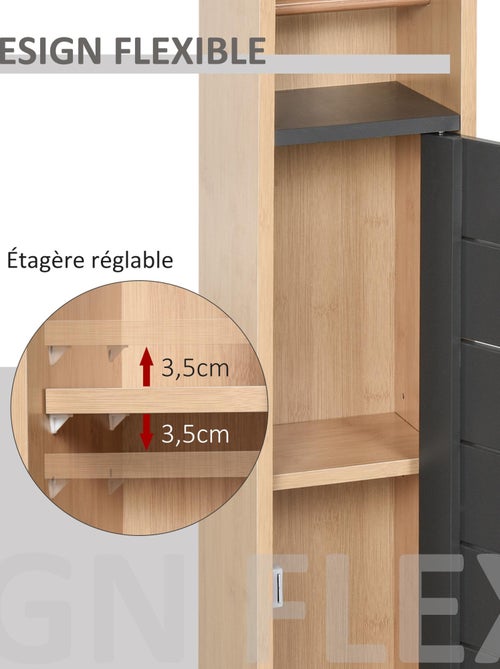 Support papier toilette - porte-papier toilette MDF gris bambou - Kiabi
