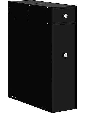 Support papier toilette - porte-papier toilette mdf noir