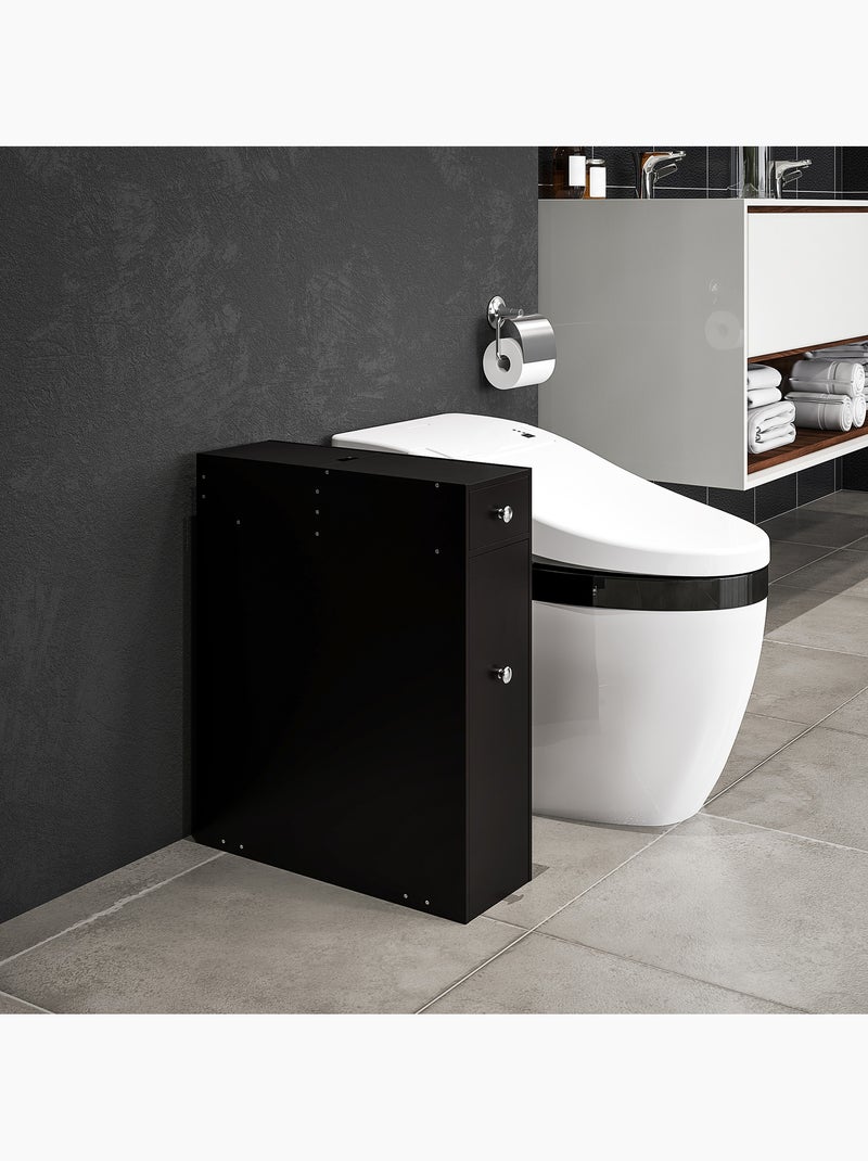 Support papier toilette - porte-papier toilette mdf noir Noir - Kiabi