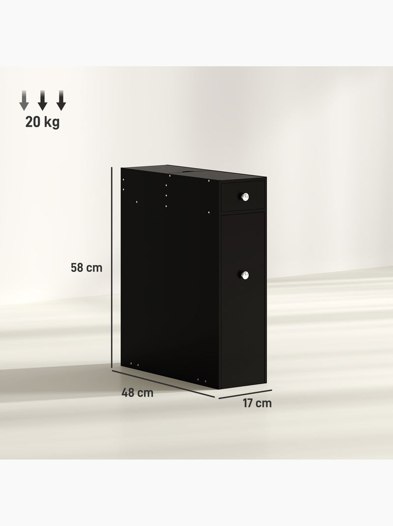 Support papier toilette - porte-papier toilette mdf noir Noir - Kiabi