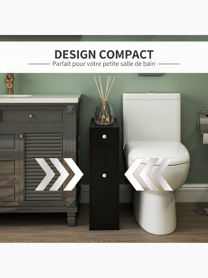 Support papier toilette - porte-papier toilette mdf noir Noir - Kiabi