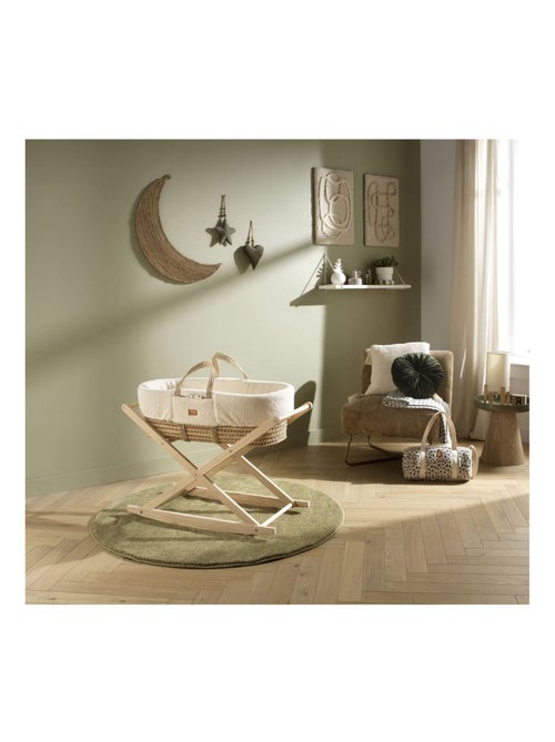 Support pour couffin bébé en bois de pin naturel - basculant ou fixe - SAUTHON - Kiabi Support pour couffin bébé en bois de pin naturel - basculant ou fixe - SAUTHON - Kiabi