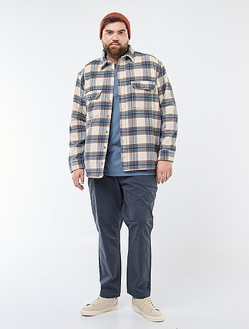 Sur chemise à carreaux en flanelle coton