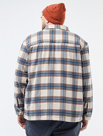 Sur chemise à carreaux en flanelle coton
