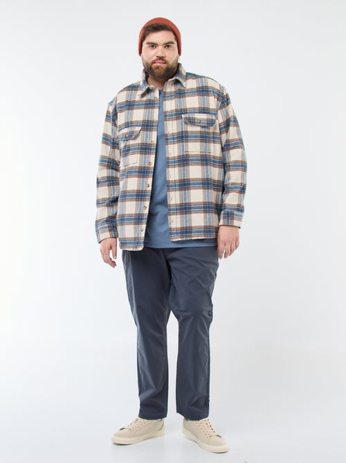 Sur chemise à carreaux en flanelle coton - Kiabi