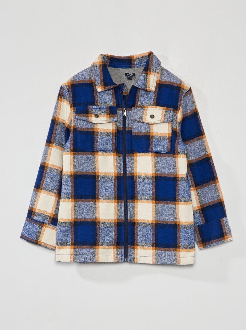 Surchemise à carreau en flanelle Bleu - Kiabi