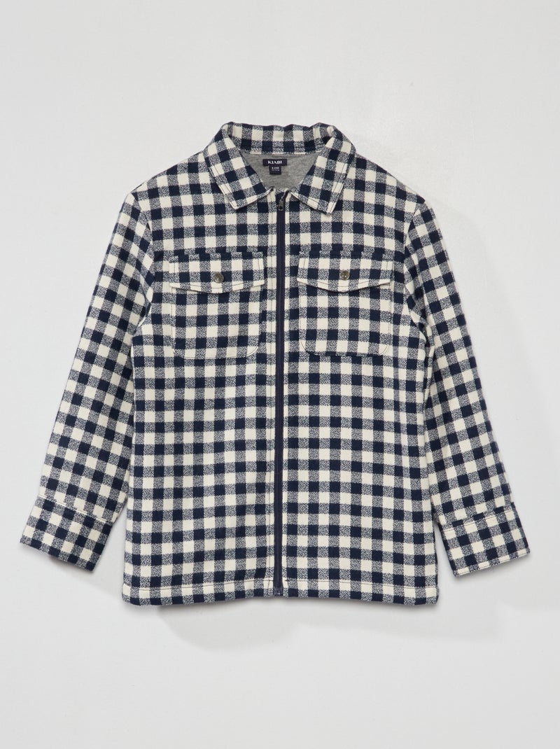 Surchemise à carreau en flanelle Bleu - Kiabi