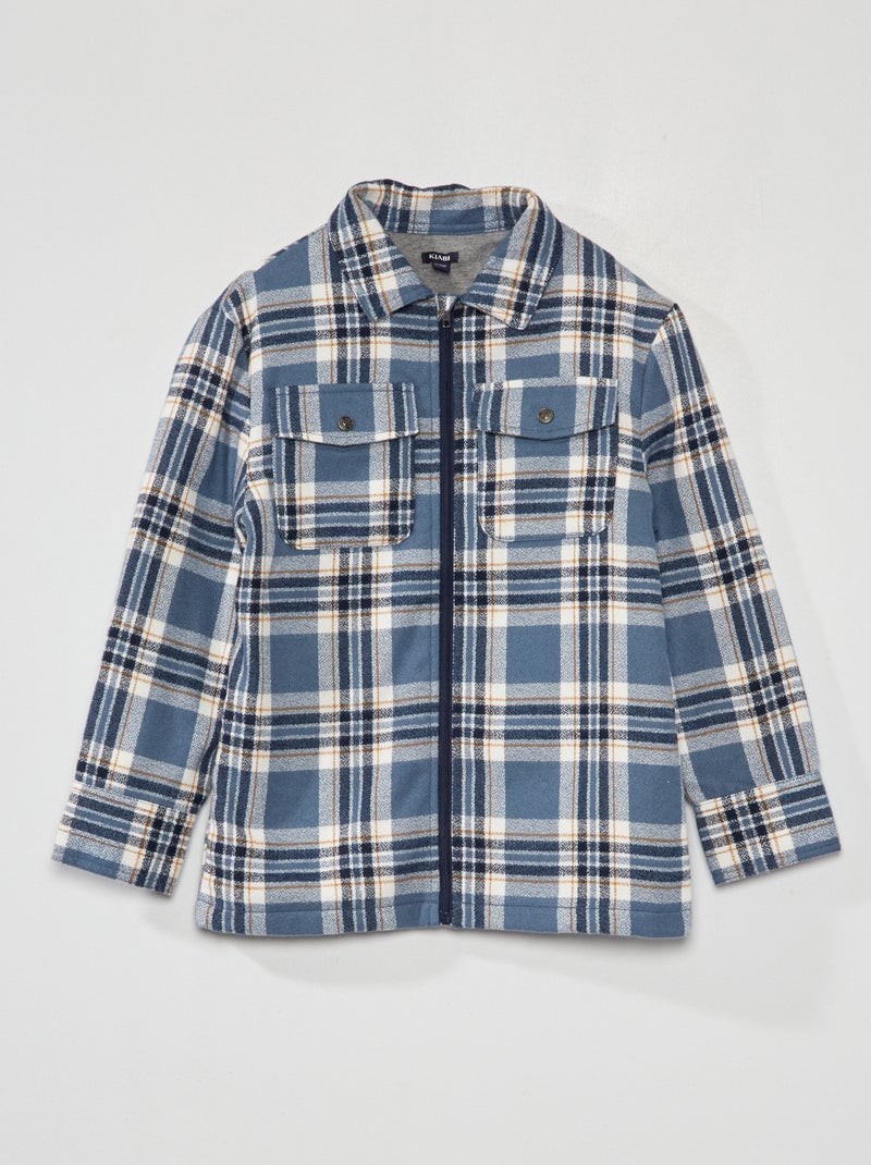 Surchemise à carreau en flanelle Bleu - Kiabi