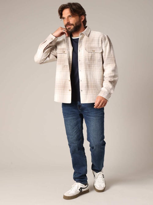 Surchemise à carreaux à fermeture boutonnée
 'Deeluxe' - Kiabi