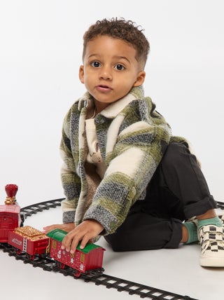 Surchemise à carreaux effet lainage