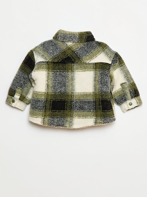 Surchemise à carreaux effet lainage - Kiabi