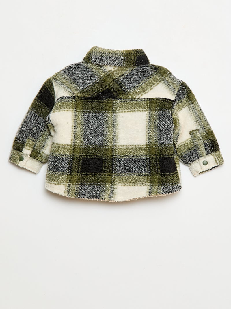 Surchemise à carreaux effet lainage Vert - Kiabi