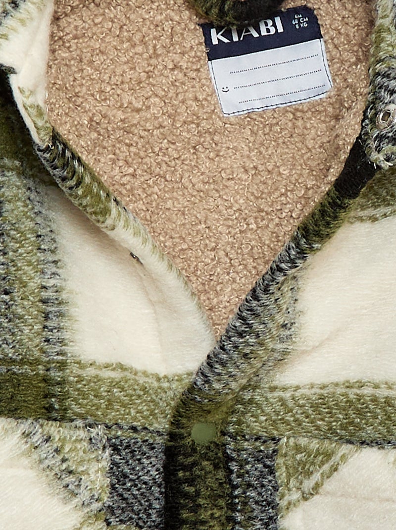 Surchemise à carreaux effet lainage Vert - Kiabi