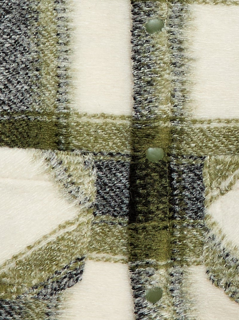 Surchemise à carreaux effet lainage Vert - Kiabi