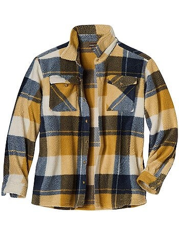 Surchemise à Carreaux en Sherpa - ATLAS FOR MEN