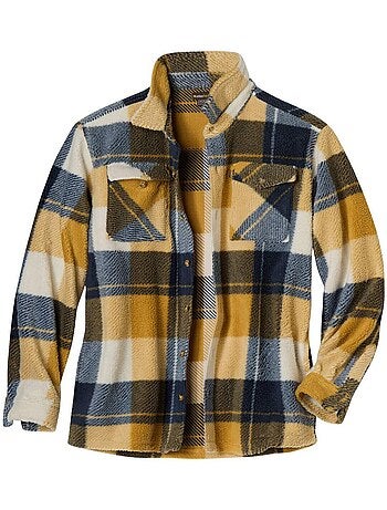 Surchemise à carreaux en sherpa - atlas for men