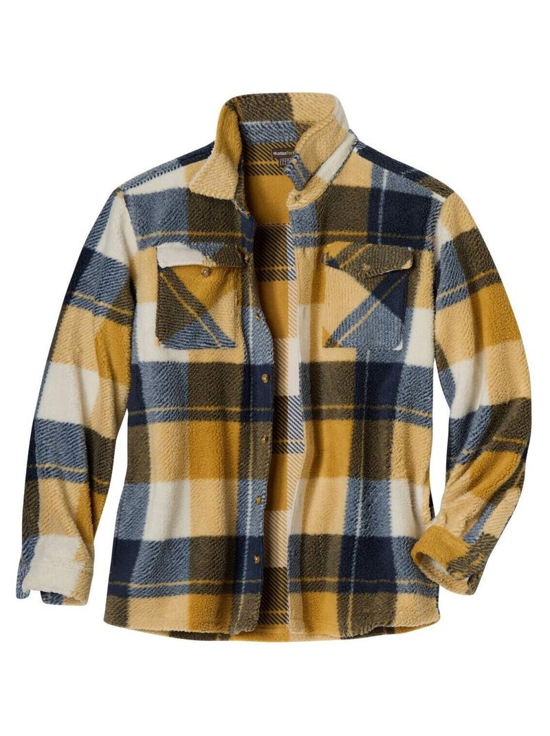 Surchemise à Carreaux en Sherpa  - Atlas For Men Multicolore - Kiabi