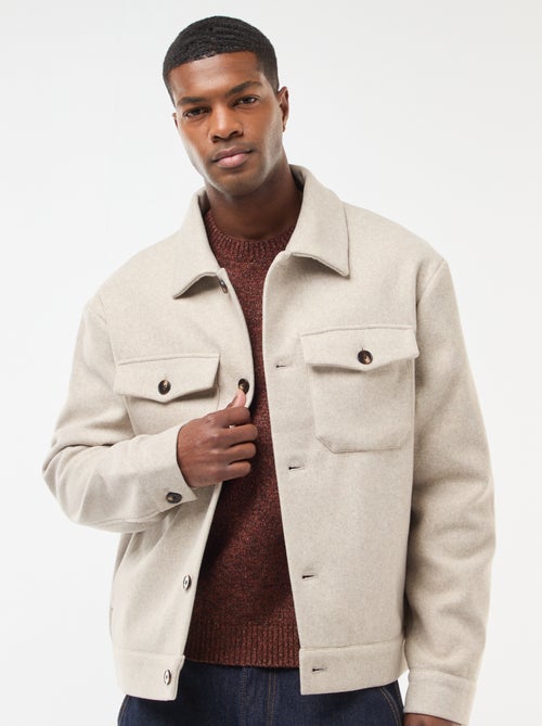 Surchemise avec 2 poches à rabat boutonnées à la poitrine - Kiabi