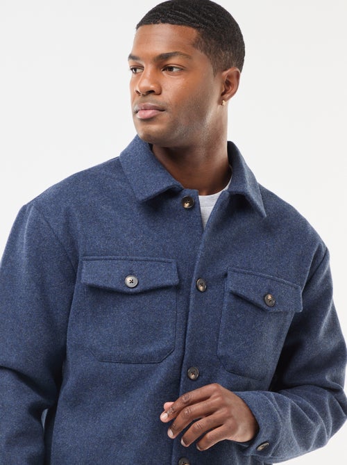 Surchemise avec 2 poches à rabat boutonnées à la poitrine - Kiabi