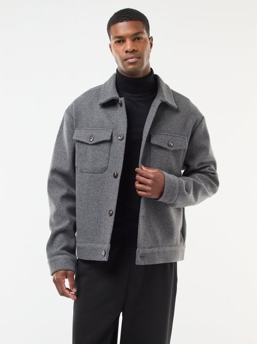 Surchemise avec 2 poches à rabat boutonnées à la poitrine - Kiabi