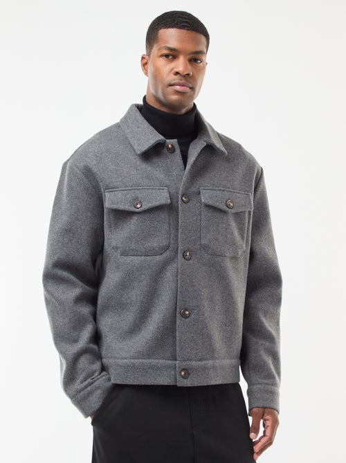 Surchemise avec 2 poches à rabat boutonnées à la poitrine - Kiabi