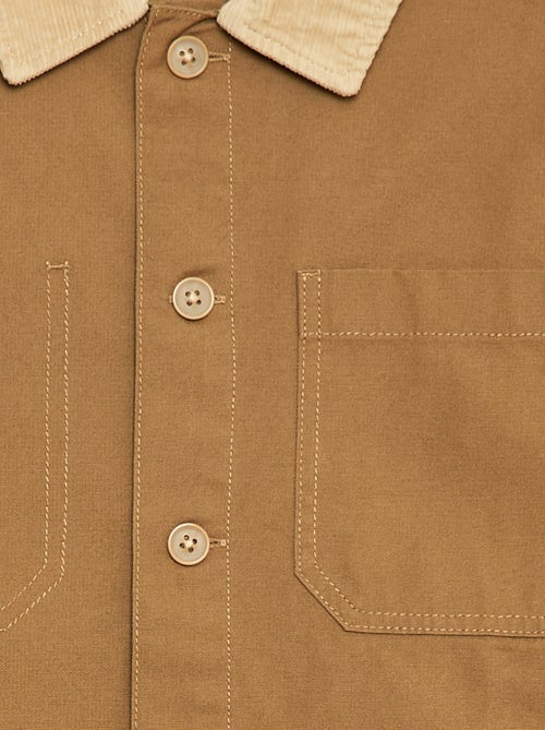 Surchemise avec col côtelé - Kiabi