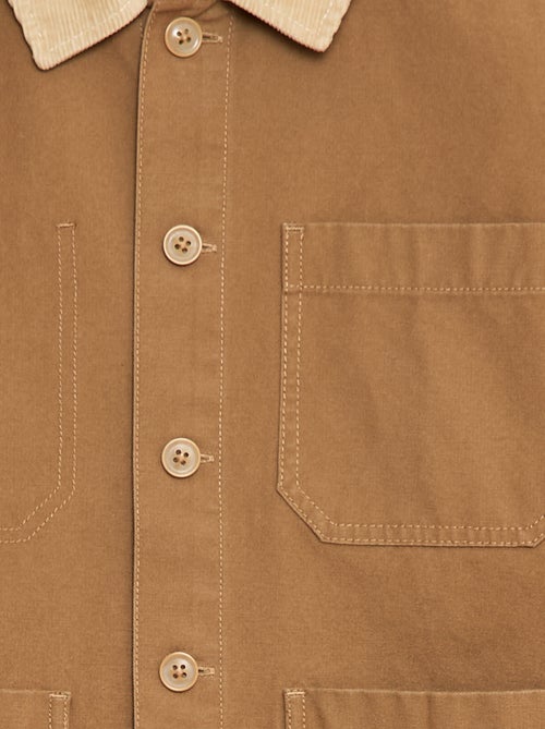 Surchemise avec col côtelé - Kiabi