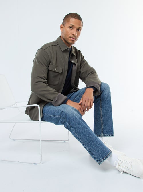 Surchemise avec ouverture pressionnée et 2 poches poitrine - Kiabi