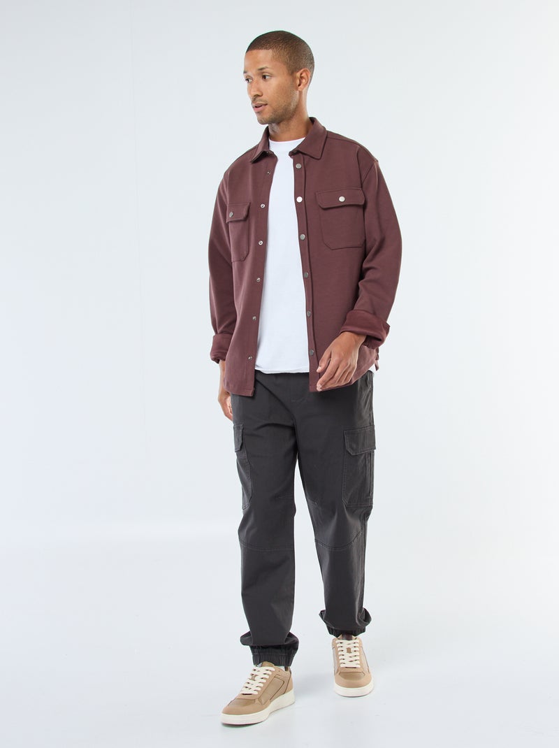 Surchemise avec ouverture pressionnée et 2 poches poitrine Marron - Kiabi