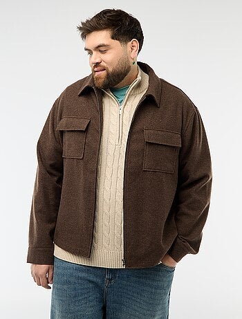 Surchemise avec ouverture zippée et poches à rabat