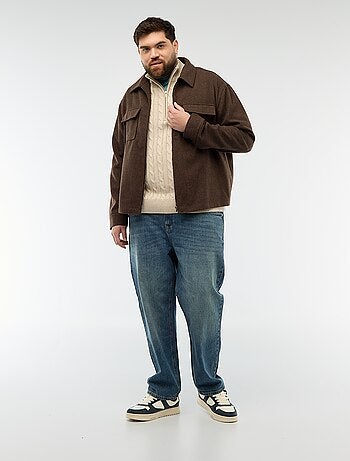 Surchemise avec ouverture zippée et poches à rabat