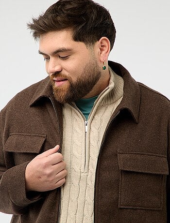 Surchemise avec ouverture zippée et poches à rabat