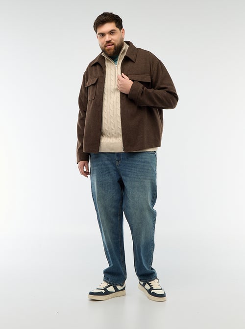 Surchemise avec ouverture zippée et poches à rabat - Kiabi