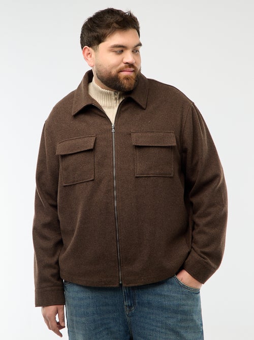 Surchemise avec ouverture zippée et poches à rabat - Kiabi