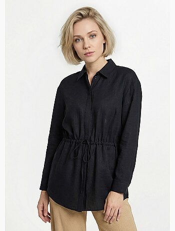 Surchemise boutonnée ceinturée - Afibel