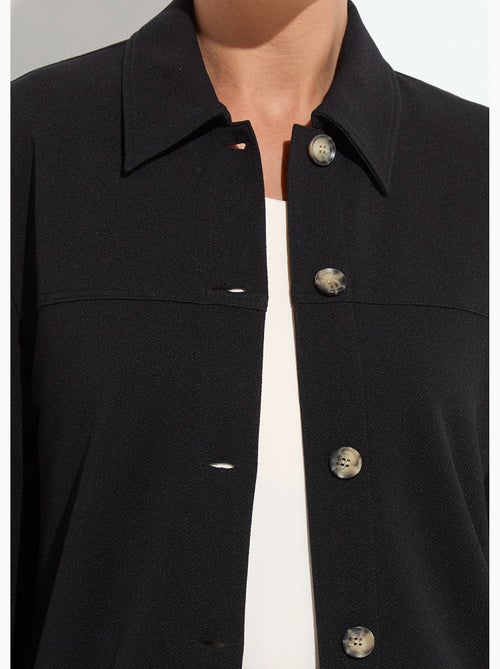 Surchemise boutonnée maille crêpe unie - AFIBEL - Kiabi