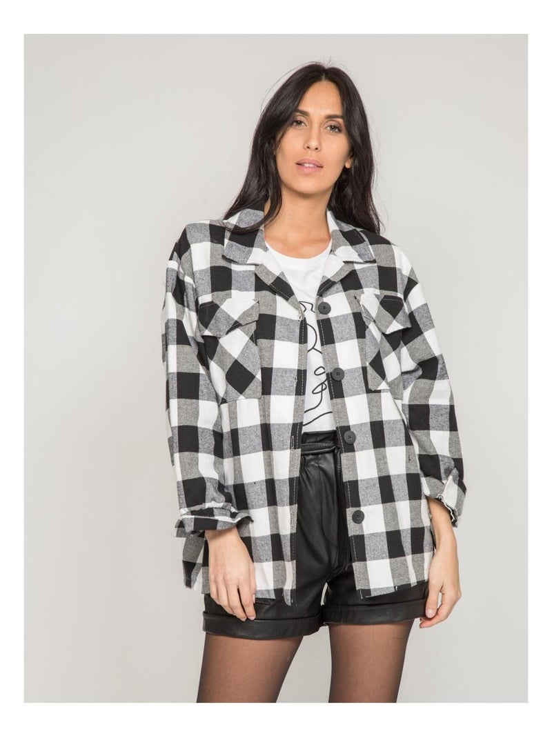 Surchemise carreaux OSEE Noir - Kiabi