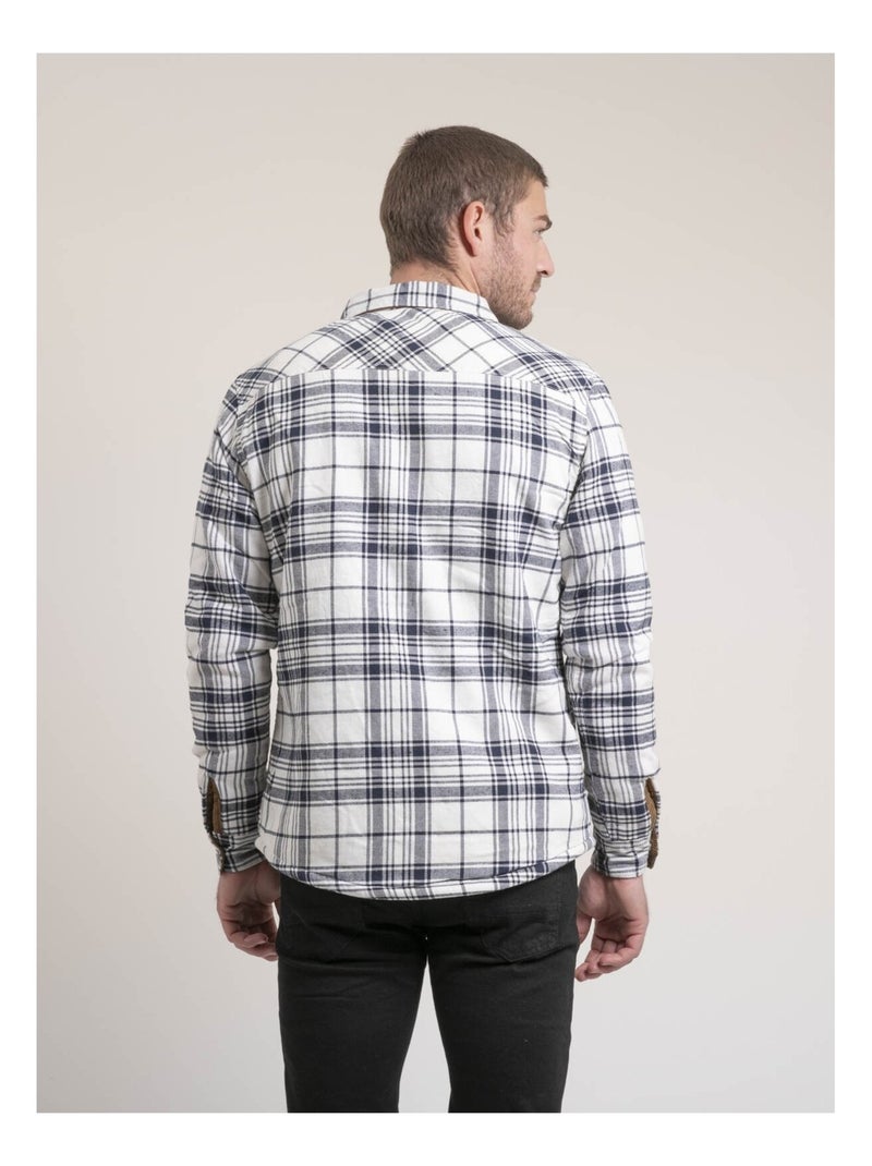 Surchemise carreaux pur coton ZATLEY Ecru - Kiabi